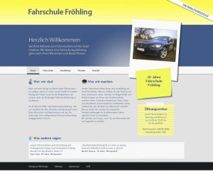 Webdesign der Seite www.froehlings-fahrschule.de