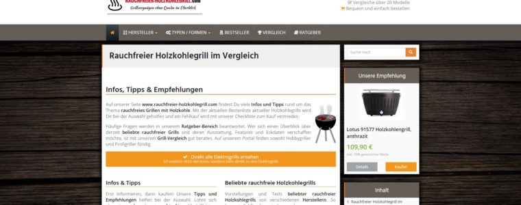 Ratgeberportal für rauchfreie Holzkohlegrills